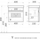 Тумба с раковиной Aqwella Smart 50 дуб балтийский, подвесная, с ящиками