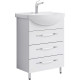 Тумба для комплекта Aqwella Аллегро 65 3 ящика с доводчиками, ручки хром
