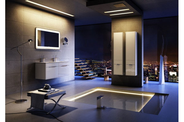 Тумба с раковиной Aqwella 5 stars Malaga 120 белая, подвесная, левая