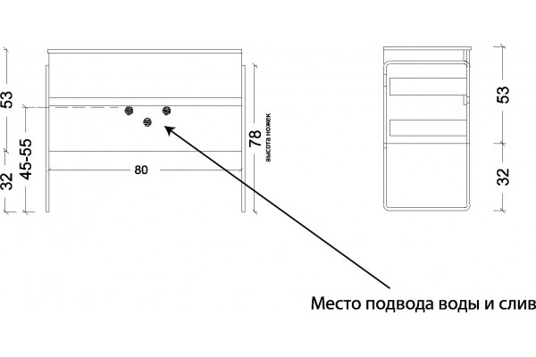 Тумба для комплекта Armadi Art Vallessi 80 дуб темный фактурный подвесная, с ящиками