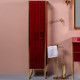 Шкаф-пенал Armadi Art Monaco L, бордо, золото, напольный, с дверками