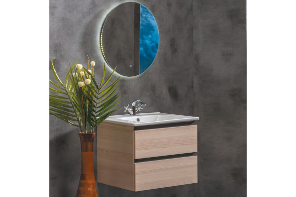 Мебель для ванной Armadi Art Capolda 65 light wood подвесная, с ящиками