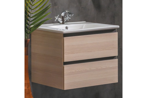 Мебель для ванной Armadi Art Capolda 65 light wood подвесная, с ящиками