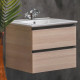Мебель для ванной Armadi Art Capolda 65 light wood подвесная, с ящиками