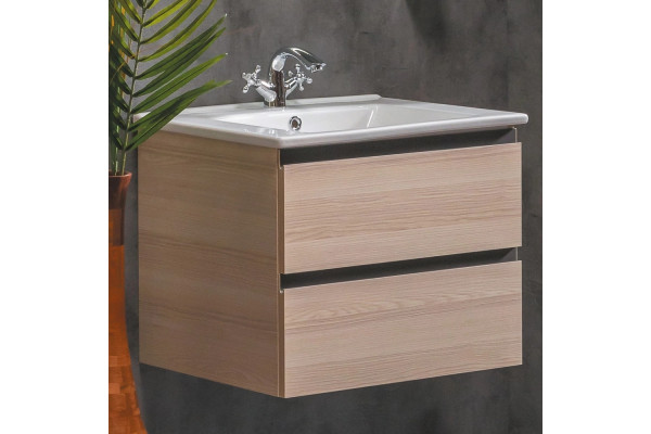 Тумба для комплекта Armadi Art Capolda 65 light wood подвесная, с ящиками
