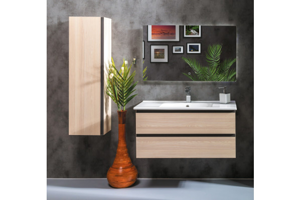 Шкаф-пенал Armadi Art Capolda light wood подвесной, с дверками