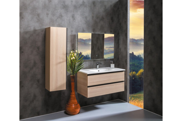 Шкаф-пенал Armadi Art Capolda light wood подвесной, с дверками
