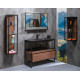 Тумба с раковиной Armadi Art Loft 120 dark wood, напольная, матовая