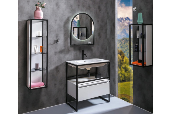 Мебель для ванной Armadi Art Loft 80 белая, напольная, матовая
