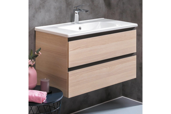 Мебель для ванной Armadi Art Capolda 85 light wood подвесная, с ящиками