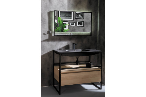 Тумба с раковиной Armadi Art Loft 100 light wood, напольная, матовая