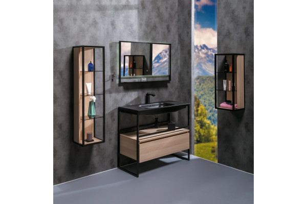Тумба с раковиной Armadi Art Loft 100 light wood, напольная, матовая