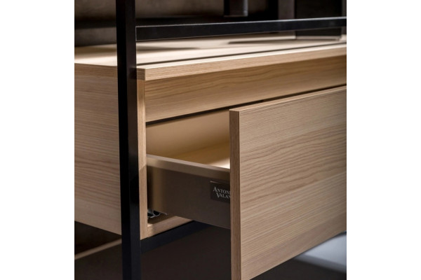 Тумба с раковиной Armadi Art Loft 100 light wood, напольная, матовая