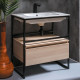 Мебель для ванной Armadi Art Loft 80 light wood, напольная в современном стиле