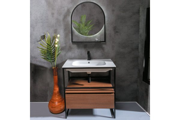 Мебель для ванной Armadi Art Loft 80 dark wood, напольная в современном стиле