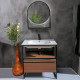 Мебель для ванной Armadi Art Loft 80 dark wood, напольная в современном стиле