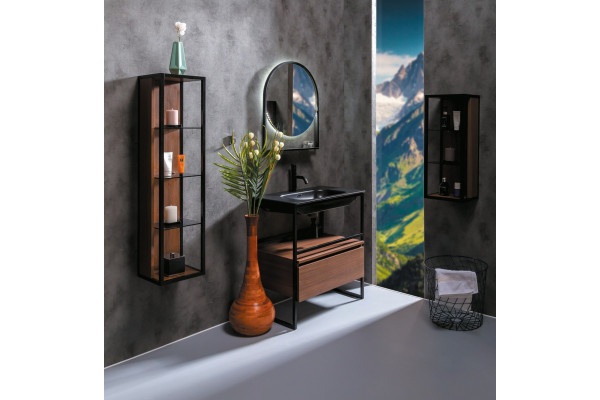 Мебель для ванной Armadi Art Loft 80 dark wood, напольная в современном стиле