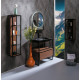 Мебель для ванной Armadi Art Loft 80 dark wood, напольная в современном стиле