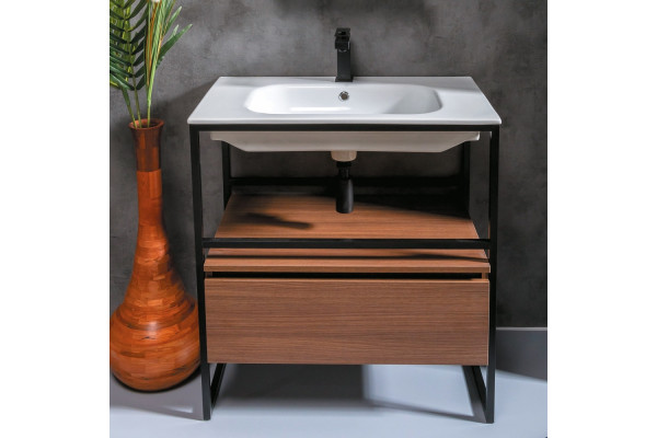 Мебель для ванной Armadi Art Loft 80 dark wood, напольная в современном стиле