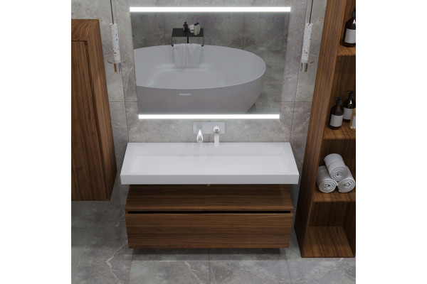 Тумба Armadi Art Flat Valessi Uno-S 120 dark oak подвесная, с ящиками