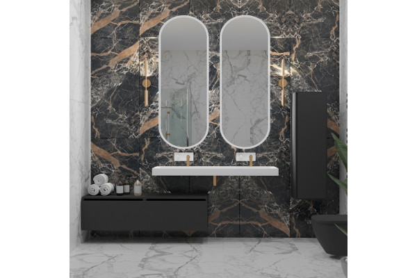 Тумба Armadi Art Flat Valessi Uno-S 140 антрацит матовый подвесная, с ящиками