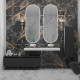 Тумба Armadi Art Flat Valessi Uno-S 140 антрацит матовый подвесная, с ящиками
