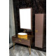 Тумба с раковиной Armadi Art Lucido 100 лиловая, раковина 878-G, подвесная, с ящиками