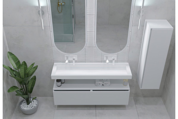 Раковина Armadi Art Flat 140 см прямоугольная, цвет белый