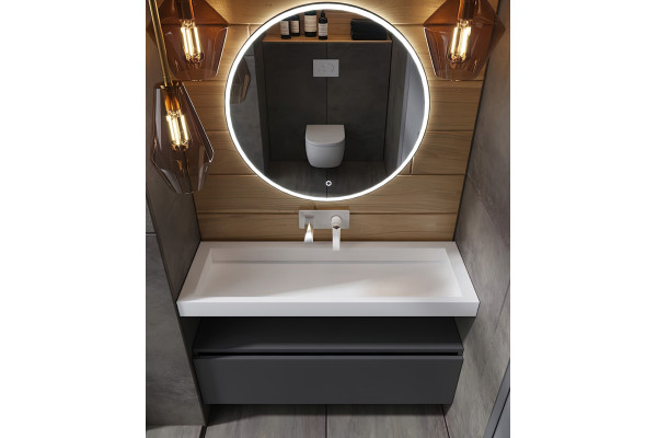Раковина Armadi Art Flat 120 см прямоугольная, цвет белый