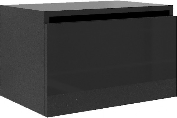 Тумба Armadi Art Flat Valessi Uno-S 60 антрацит глянец подвесная, с ящиками