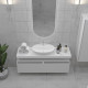 Тумба Armadi Art Flat Valessi Uno-S 140 белый глянец подвесная, с ящиками