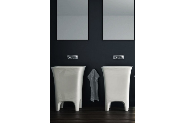 Раковина ArtCeram Cow CWL004 white прямоугольная,  в стиле hi-tech