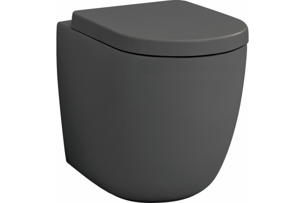 Унитаз приставной ArtCeram File 2.0 FLV005 grigio oliva, безободковая, серый, овальный, 37x53 см