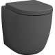 Унитаз приставной ArtCeram File 2.0 FLV005 grigio oliva, безободковая, серый, овальный, 37x53 см
