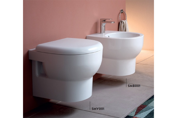 Биде подвесное ArtCeram Smarty 2.0 SMB001 цвет белый, овальное, 36x50 см