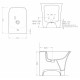 Биде напольное ArtCeram Cow CWB002 matte white цвет белый, прямоугольное, 37x54 см