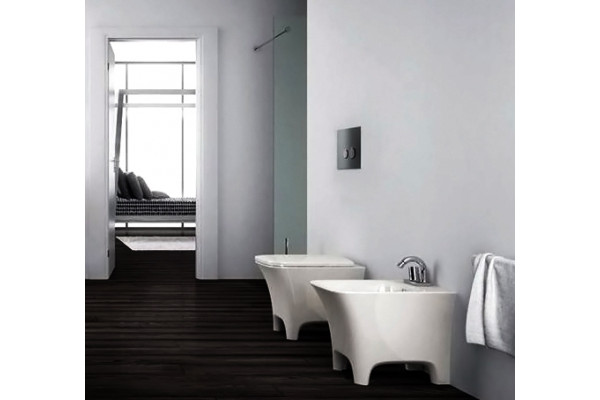 Биде напольное ArtCeram Cow CWB002 matte white цвет белый, прямоугольное, 37x54 см