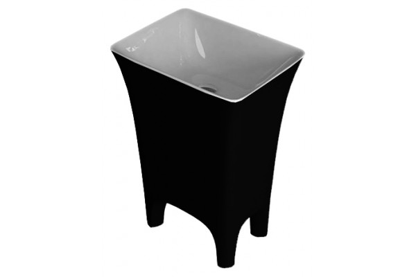 Раковина ArtCeram Cow CWL004 black&white прямоугольная,  в стиле hi-tech