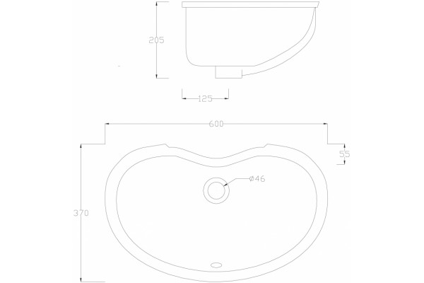 Раковина ArtCeram Idea IDL001 цвет белый, овальная, с переливом