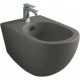 Биде подвесное ArtCeram File 2.0 FLB001 grigio oliva цвет серый, овальное, 36x52 см