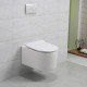 Унитаз подвесной Art&Max Rimini AM204CHR белый, овальный, 37x49 см