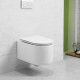 Унитаз подвесной Art&Max Rimini AM204CHR белый, овальный, 37x49 см