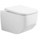 Унитаз подвесной Art&Max Liberty AM015CHR белый, овальный, 36x51.5 см