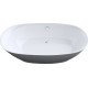 Акриловая ванна Art&Max AM-527-1800-835 овальная, отдельностоящая, объем 264 л.