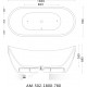Акриловая ванна Art&Max AM-502-1800-780 овальная, отдельностоящая, объем 315 л.