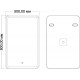 Зеркало Art&Max Vita 50x80 с подсветкой, прямоугольное,  в современном стиле