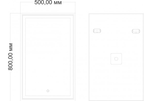 Зеркало Art&Max Zoe AM-Zoe-500-800-DS-F 50х80 прямоугольное,  в современном стиле