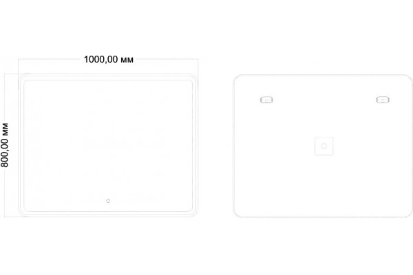 Зеркало Art&Max Vita 100x80, с подсветкой, прямоугольное