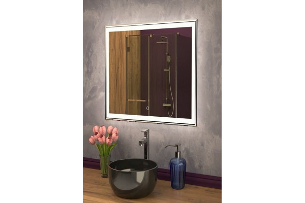 Зеркало Art&Max Zoe AM-Zoe-800-800-DS-F 80х80 прямоугольное,  в современном стиле