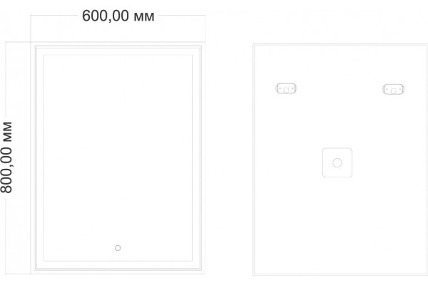 Зеркало Art&Max Zoe AM-Zoe-600-800-DS-F 60х80 прямоугольное,  в современном стиле
